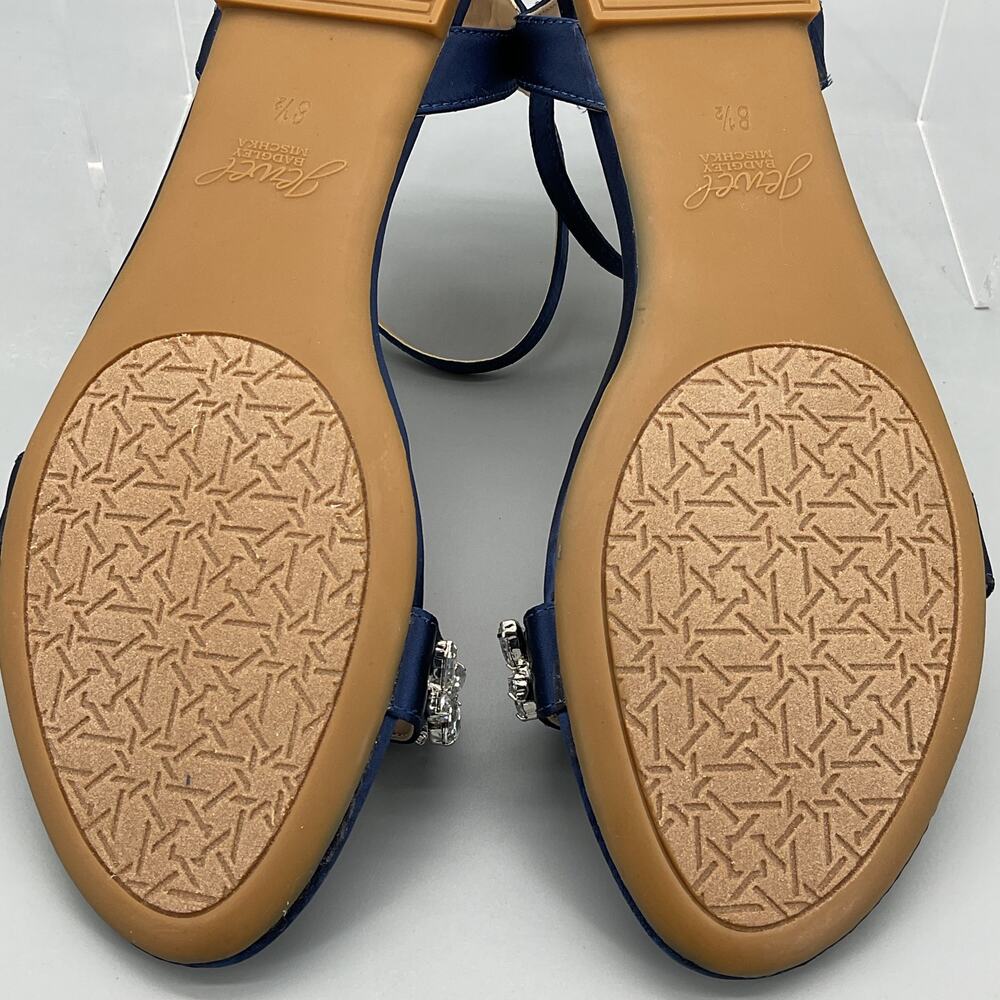 NEW Jewel Badgley Mischka Women’s O’Hara Ankle Strap Sandals Navy Size 8.5 - Picture 10 of 10